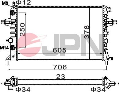 JPN 60C9028-JPN - Chladič motora www.parts5.com