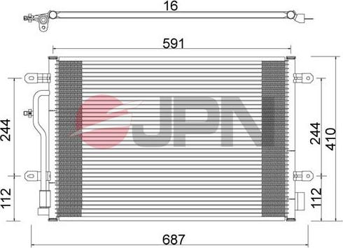 JPN 60C9075-JPN - Condensador, aire acondicionado www.parts5.com