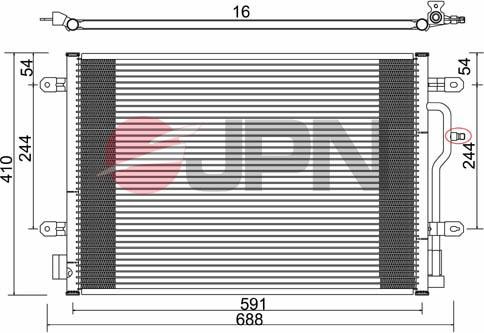 JPN 60C9076-JPN - Condensador, aire acondicionado www.parts5.com