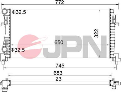 JPN 60C9070-JPN - Radiateur, refroidissement du moteur www.parts5.com