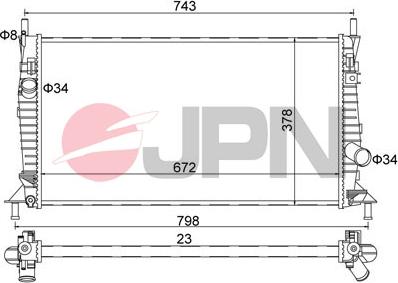 JPN 60C9071-JPN - Radiator, engine cooling www.parts5.com