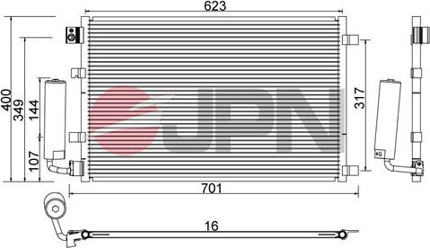 JPN 60C9110-JPN - Condensador, aire acondicionado www.parts5.com