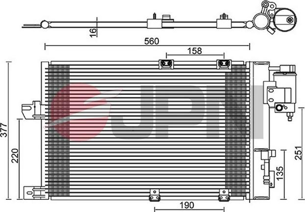 JPN 60C9111-JPN - Kondenzátor, klimatizace www.parts5.com