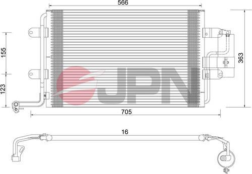 JPN 60C9136-JPN - Condenser, air conditioning parts5.com