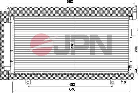 JPN 60C9132-JPN - Condenser, air conditioning www.parts5.com