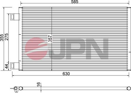 JPN 60C9129-JPN - Condenser, air conditioning www.parts5.com