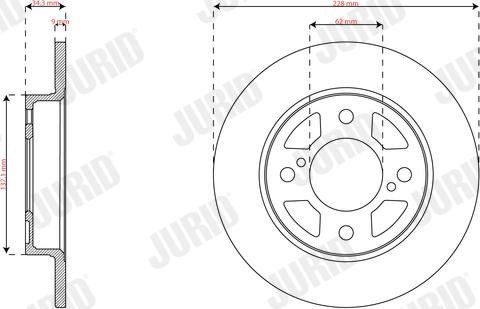 Jurid 563584JC - Brake Disc www.parts5.com