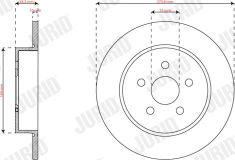 Jurid 563741JC - Brake Disc www.parts5.com