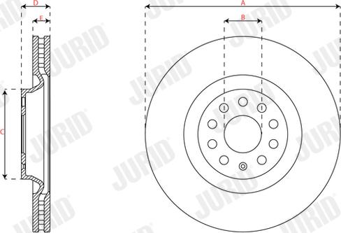 Jurid 563706JC-1 - Disc frana www.parts5.com