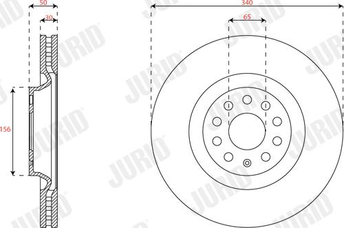 Jurid 563706JC-1 - Disc frana www.parts5.com