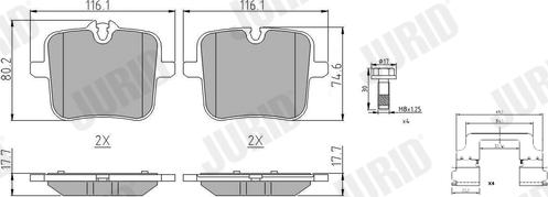 Jurid 574038J - Set placute frana,frana disc www.parts5.com