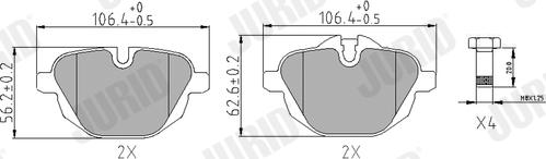 Jurid 574175J - Set placute frana,frana disc www.parts5.com