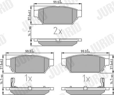 Jurid 571943J - Set placute frana,frana disc www.parts5.com