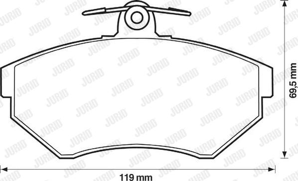 Jurid 571955J - Brake Pad Set, disc brake www.parts5.com