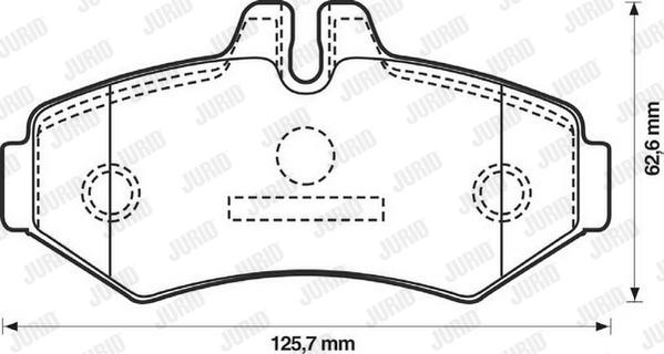 Jurid 571950J - Komplet zavornih oblog, ploscne (kolutne) zavore www.parts5.com