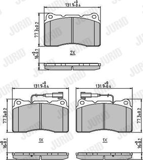 Jurid 571952J - Set placute frana,frana disc www.parts5.com