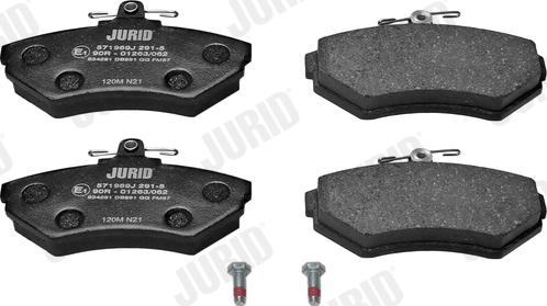 Jurid 571969J - Brake Pad Set, disc brake www.parts5.com