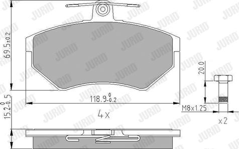 Jurid 571969J - Set placute frana,frana disc www.parts5.com