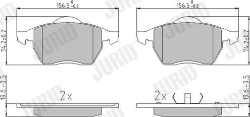 Jurid 571900J - Σετ τακάκια, δισκόφρενα www.parts5.com