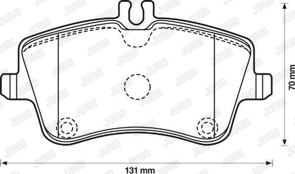 Jurid 571987J - Тормозные колодки, дисковые, комплект www.parts5.com