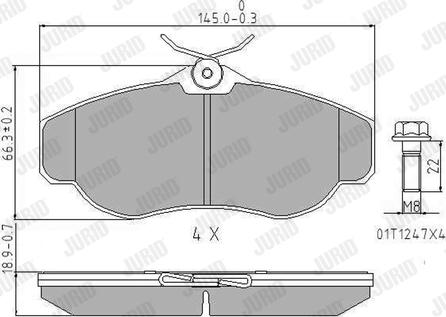 Jurid 571937J - Set placute frana,frana disc www.parts5.com