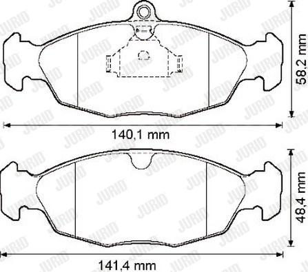 Jurid 571924J - Brake Pad Set, disc brake www.parts5.com