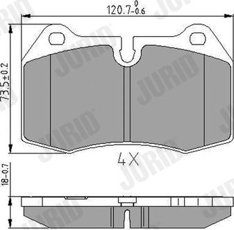 Jurid 571852J - Brake Pad Set, disc brake parts5.com