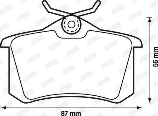 Jurid 571361J - Σετ τακάκια, δισκόφρενα www.parts5.com