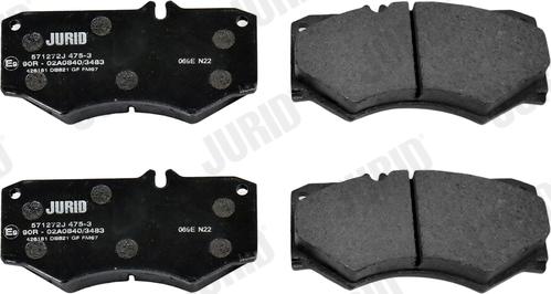 Jurid 571272J - Brake Pad Set, disc brake www.parts5.com