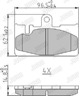 Jurid 573954J - Set placute frana,frana disc www.parts5.com