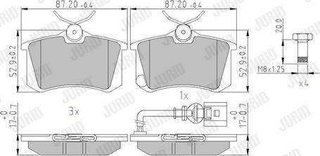 Jurid 573938J - Kit de plaquettes de frein, frein à disque www.parts5.com