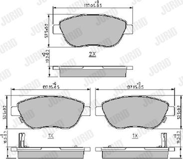 Jurid 573446J - Set placute frana,frana disc www.parts5.com