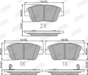 Jurid 573462J - Set placute frana,frana disc www.parts5.com