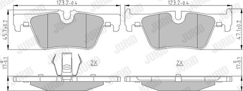 Jurid 573401J - Brake Pad Set, disc brake parts5.com