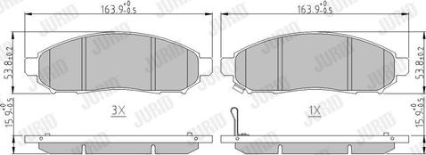 Jurid 573431J - Brake Pad Set, disc brake parts5.com