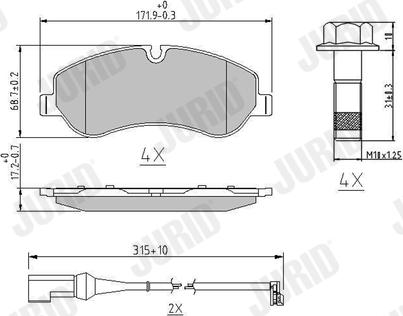 Jurid 573690J - Brake Pad Set, disc brake www.parts5.com