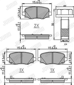 Jurid 573693J - Brake Pad Set, disc brake parts5.com