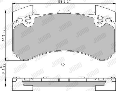 Jurid 573649J - Fren balata seti, diskli fren www.parts5.com