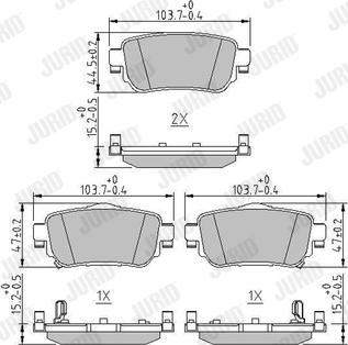 Jurid 573658J - Brake Pad Set, disc brake www.parts5.com