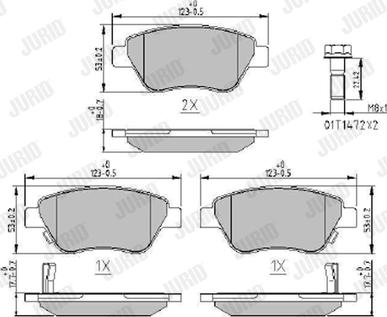 Jurid 573652J - Set placute frana,frana disc www.parts5.com