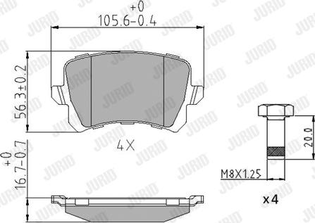 Jurid 573667J - Set placute frana,frana disc www.parts5.com