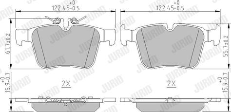 Jurid 573609J - Set placute frana,frana disc www.parts5.com