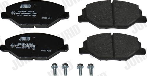 Jurid 573601J - Brake Pad Set, disc brake www.parts5.com