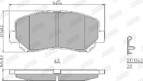 Jurid 573619J - Set placute frana,frana disc www.parts5.com