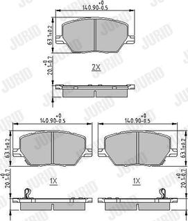 Jurid 573610J - Brake Pad Set, disc brake www.parts5.com