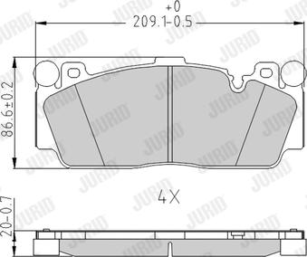 Jurid 573617J - Brake Pad Set, disc brake www.parts5.com