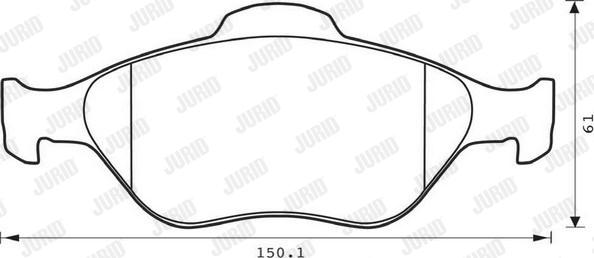 Jurid 573041J - Тормозные колодки, дисковые, комплект www.parts5.com