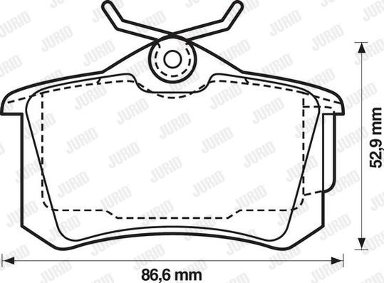 Jurid 573005JC - Brake Pad Set, disc brake www.parts5.com