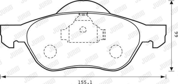 Jurid 573016J - Piduriklotsi komplekt,ketaspidur www.parts5.com