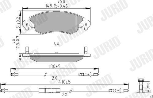 Jurid 573026J - Brake Pad Set, disc brake www.parts5.com